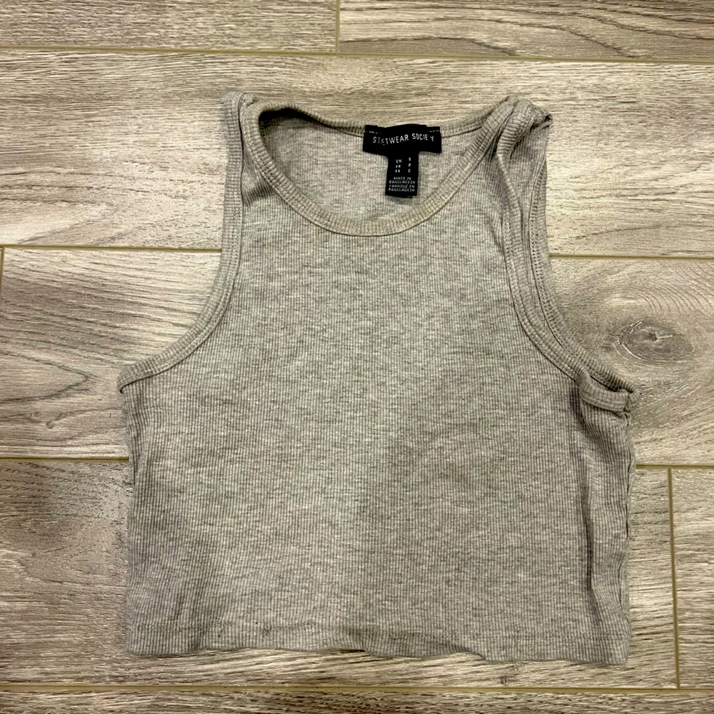 Urban planet grey tank top crop